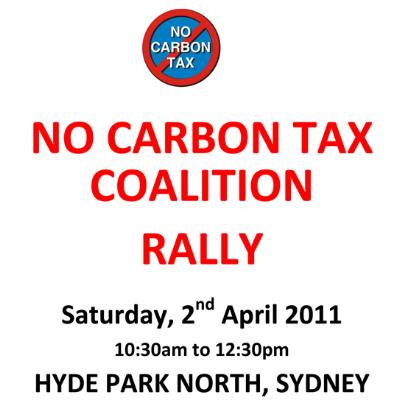 No Carbon tax Rally - Sydney