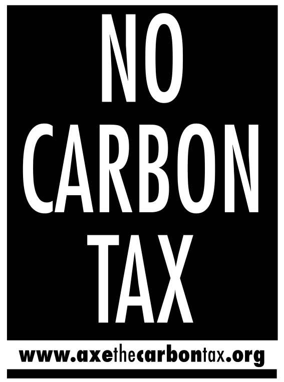 No Carbon Tax Poster