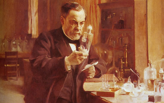 Louis Pasteur in his laboratory